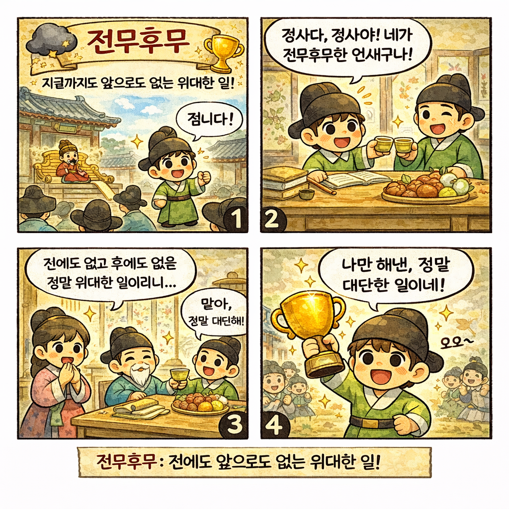 전무후무 사자성어 이미지