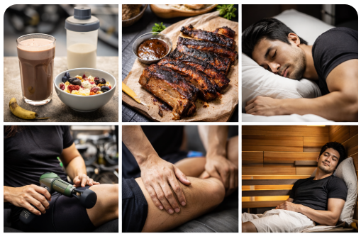 자전거 회복 비법 (리커버리, 갈비, 숙면, 마사지)