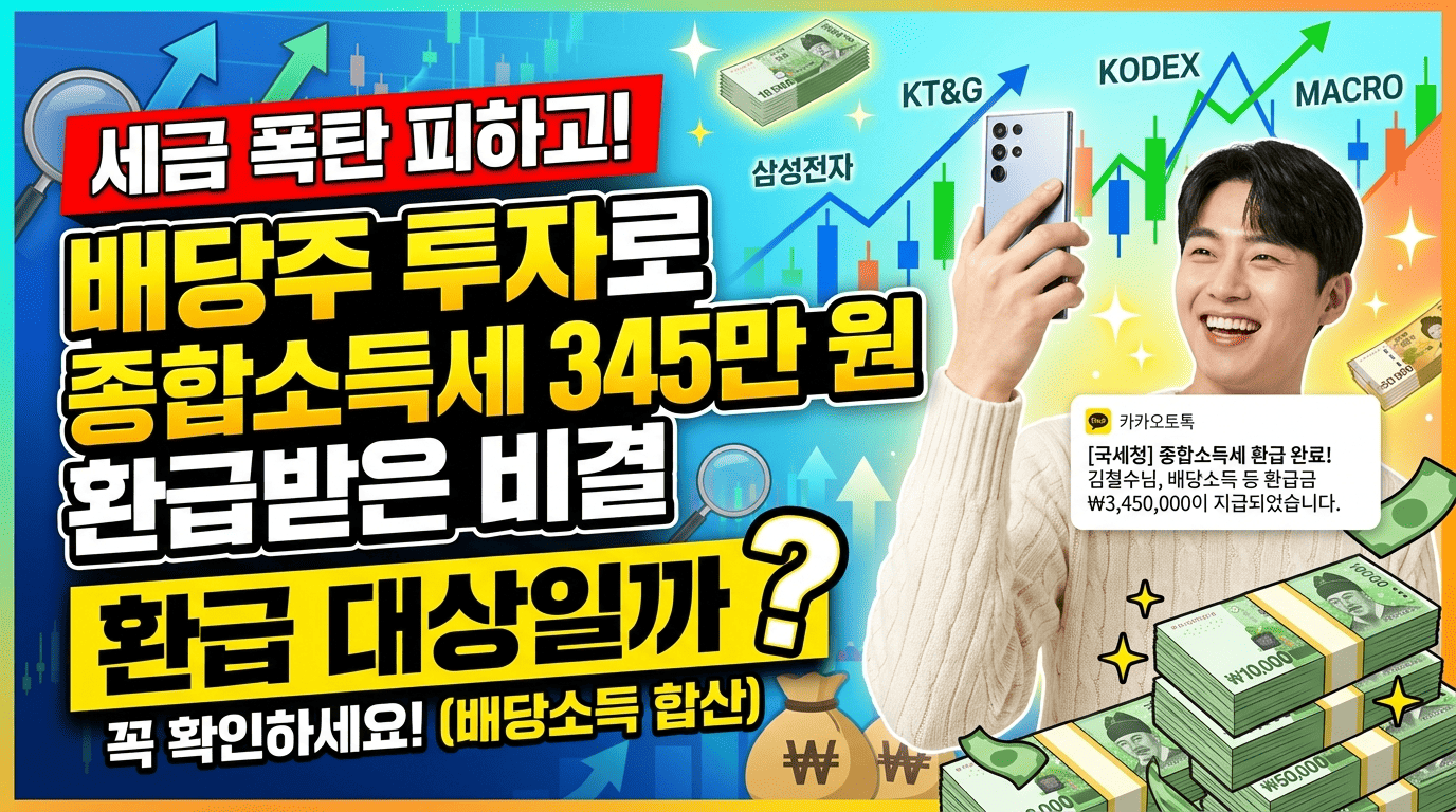 2026년 연봉+배당 1.3억이면 종합소득세 얼마나 나올까? 홈택스 종소세 신고 + 미국주식 외국납부세액 신고 방법 총정리
