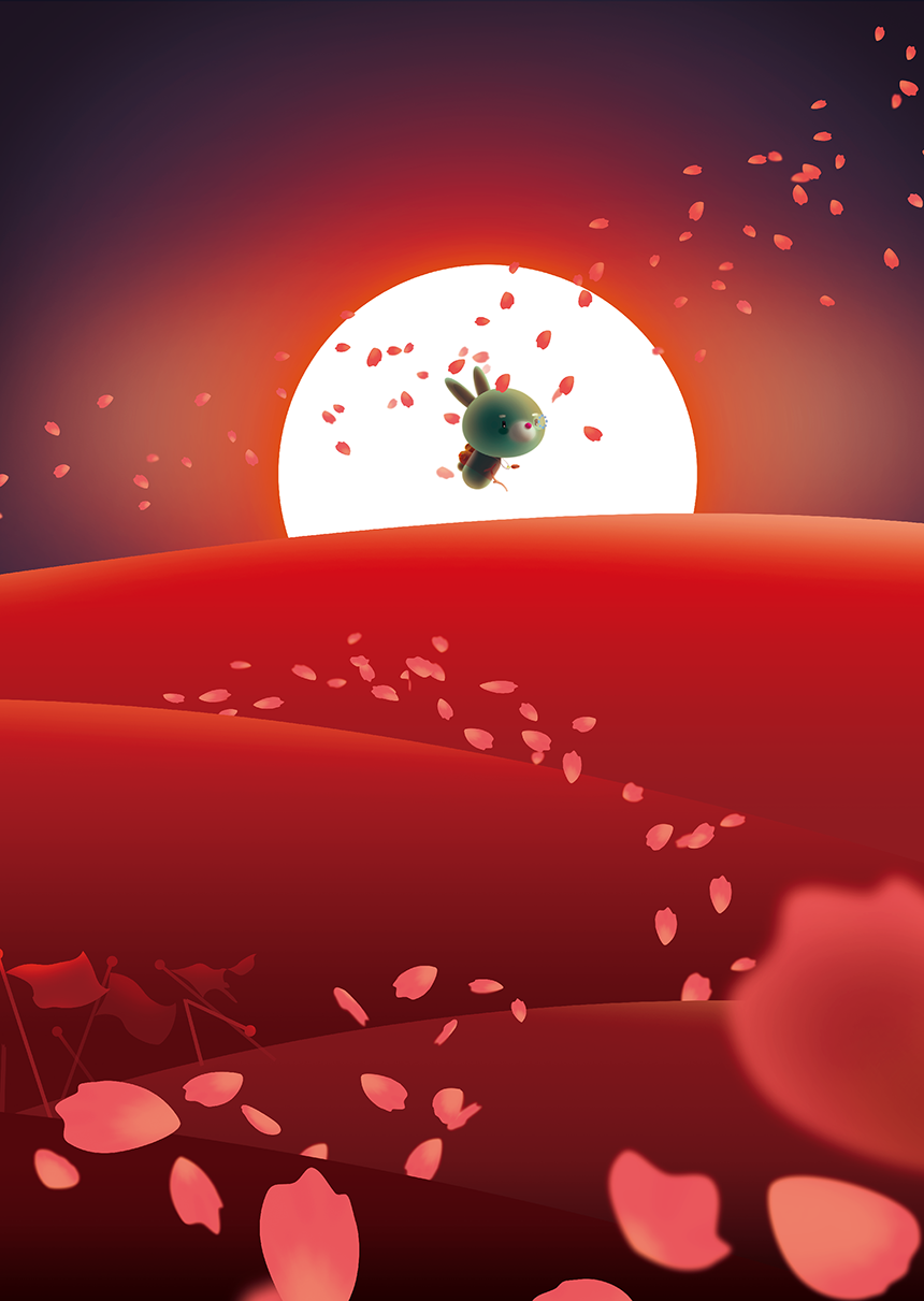 Petal tears #02 / 2022 / Digital art / Opensea / 42 x 59.4cm