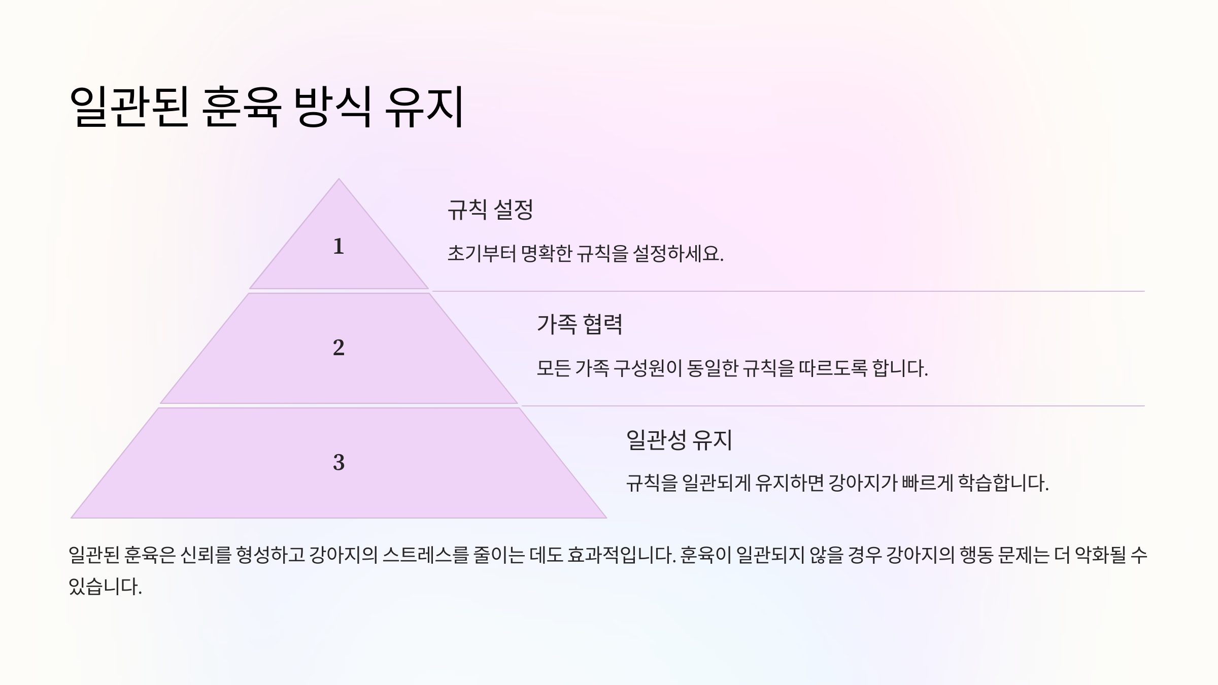 일관된 훈육 방식 유지