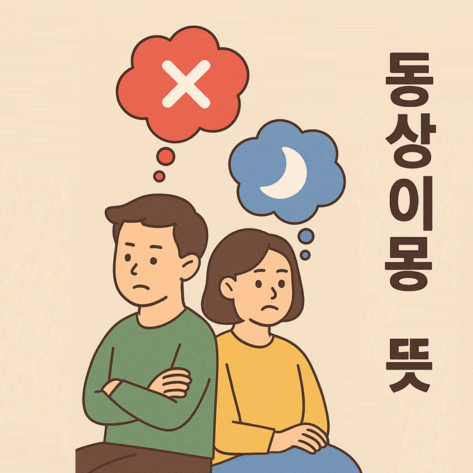 동상이몽 뜻·유래·활용｜예능 ‘동상이몽’과 다른 점까지 완벽 정리
