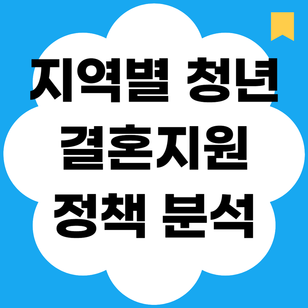 지역별 청년 결혼지원 정책 분석