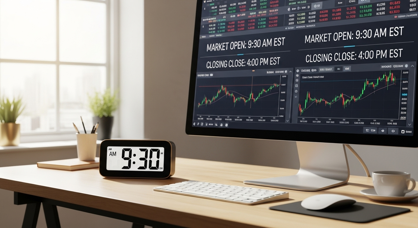 주식 시장의 하루 흐름을 시간대별로 살펴보는 투자자의 모습