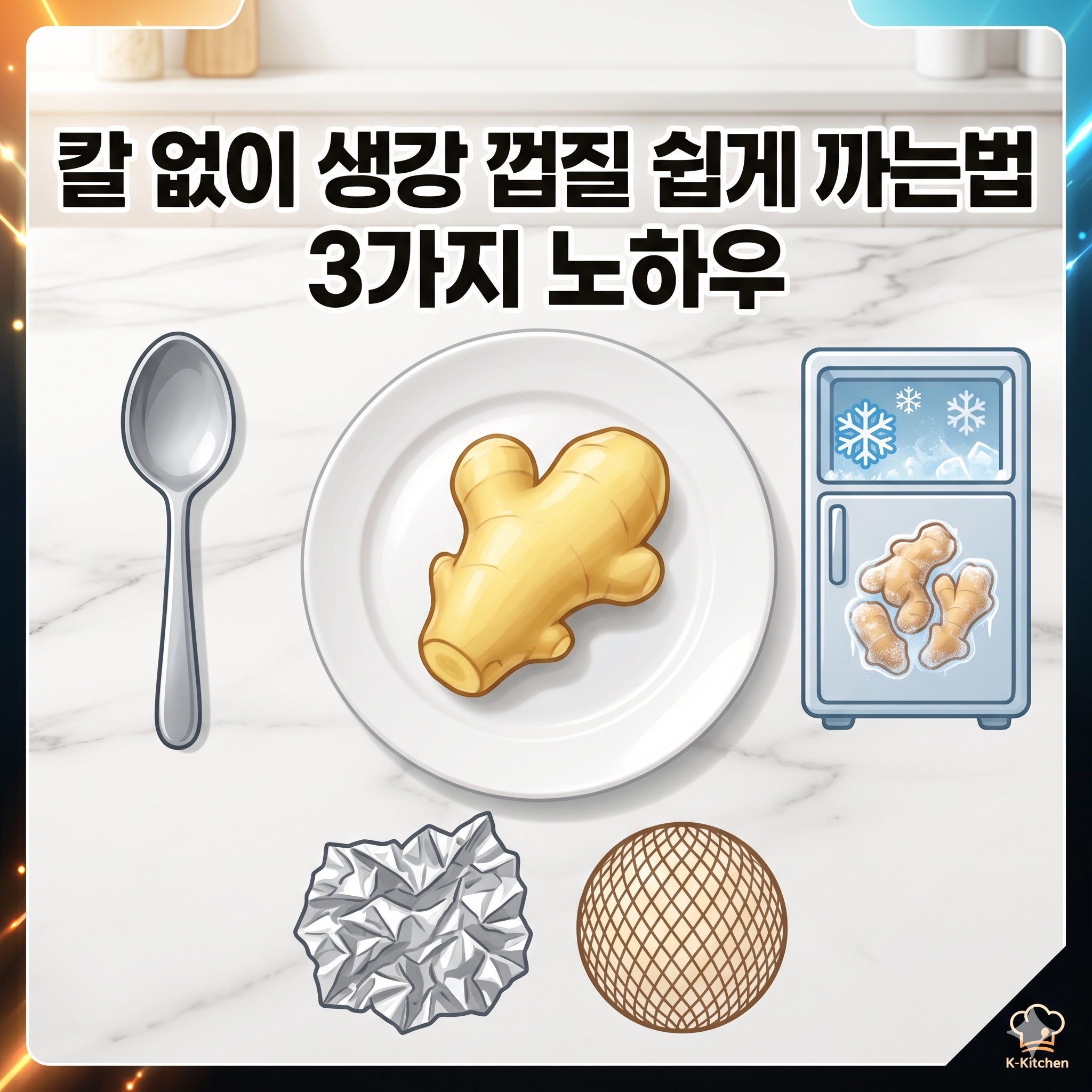 생강 껍질 쉽게 까는법 3가지! 숟가락부터 냉동법까지 살림 꿀팁 총정리