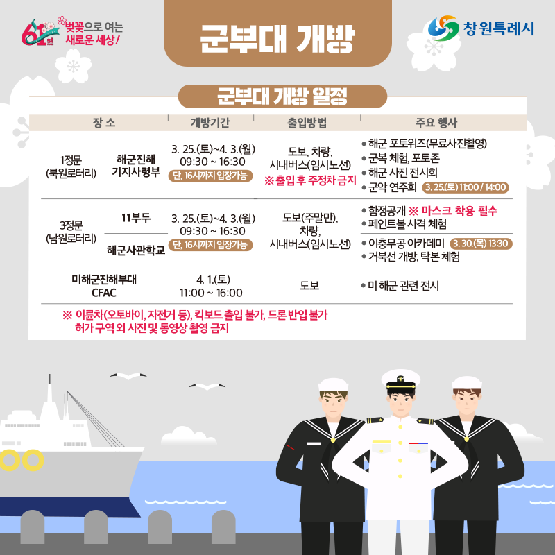 진해군항제개방