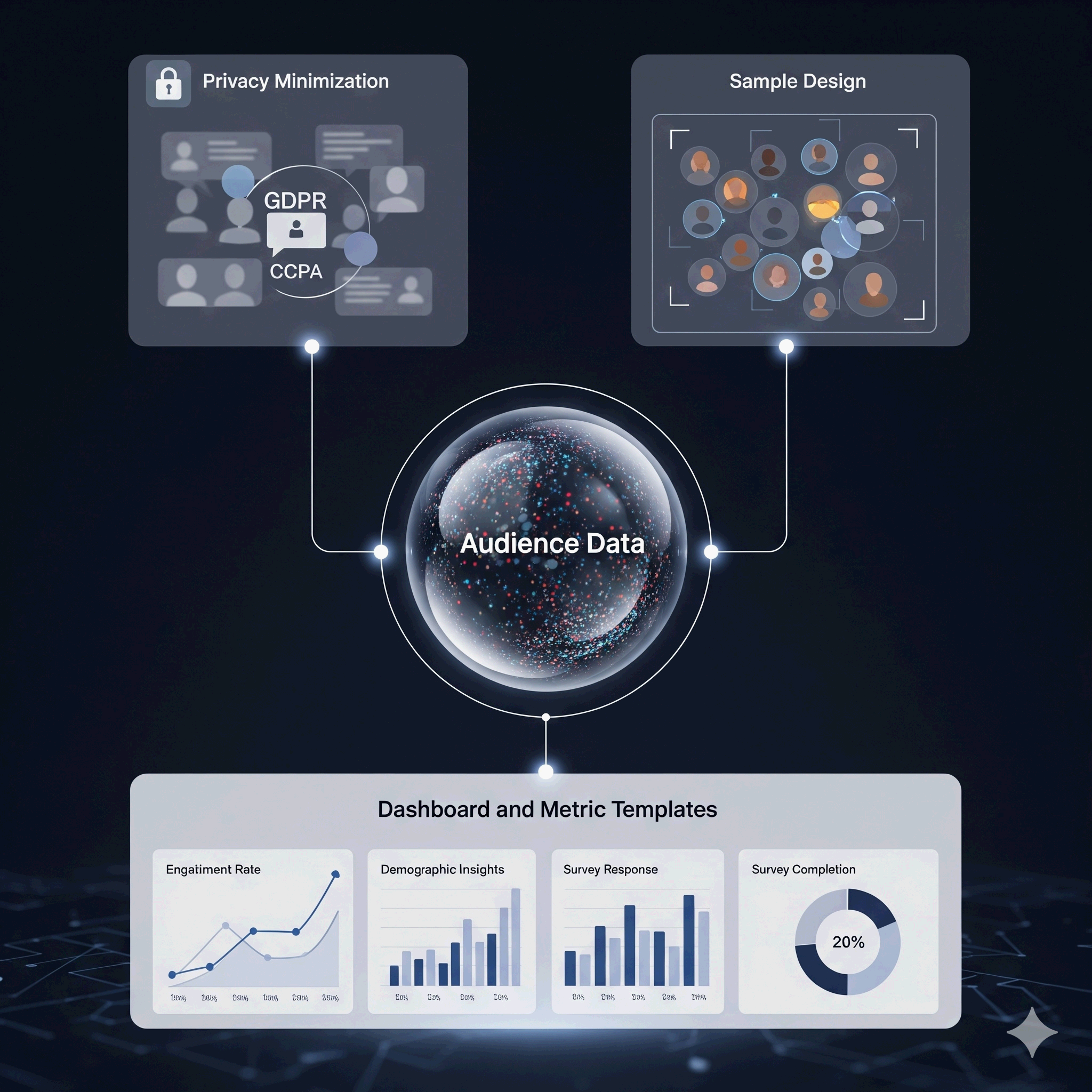 관람객 데이터 수집·설문 운영 — 프라이버시 최소수집, 표본 설계, 대시보드·지표 템플릿