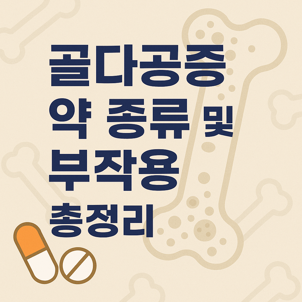 골다공증 약 종류 및 부작용 총정리