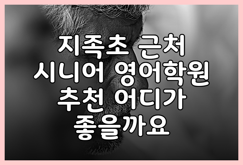 지족초 근처 시니어 영어학원 추천 어디가 좋을까요