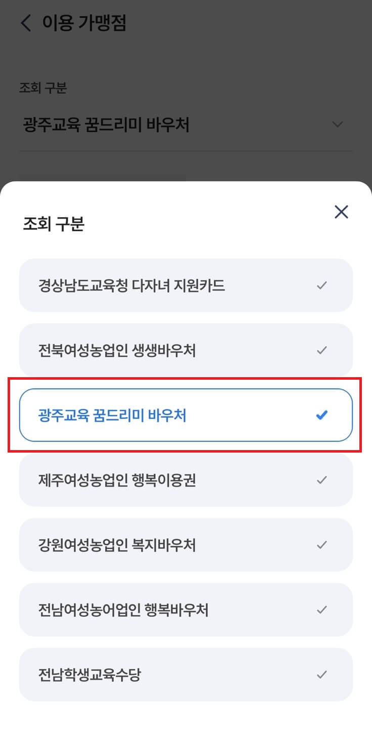 광주시 꿈드리미 바우처