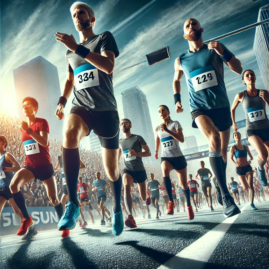 마라톤과 연관된 이미지.