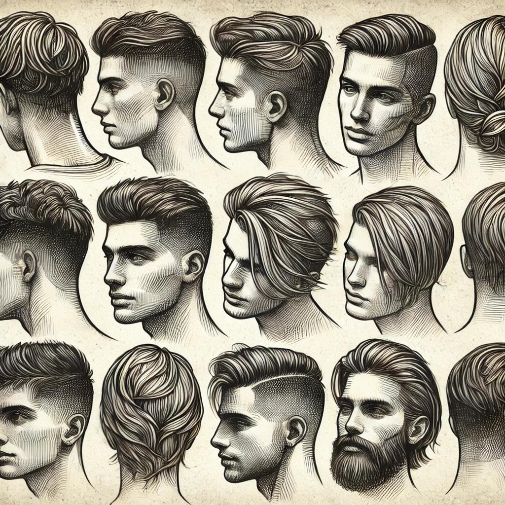 남자 머리 그림