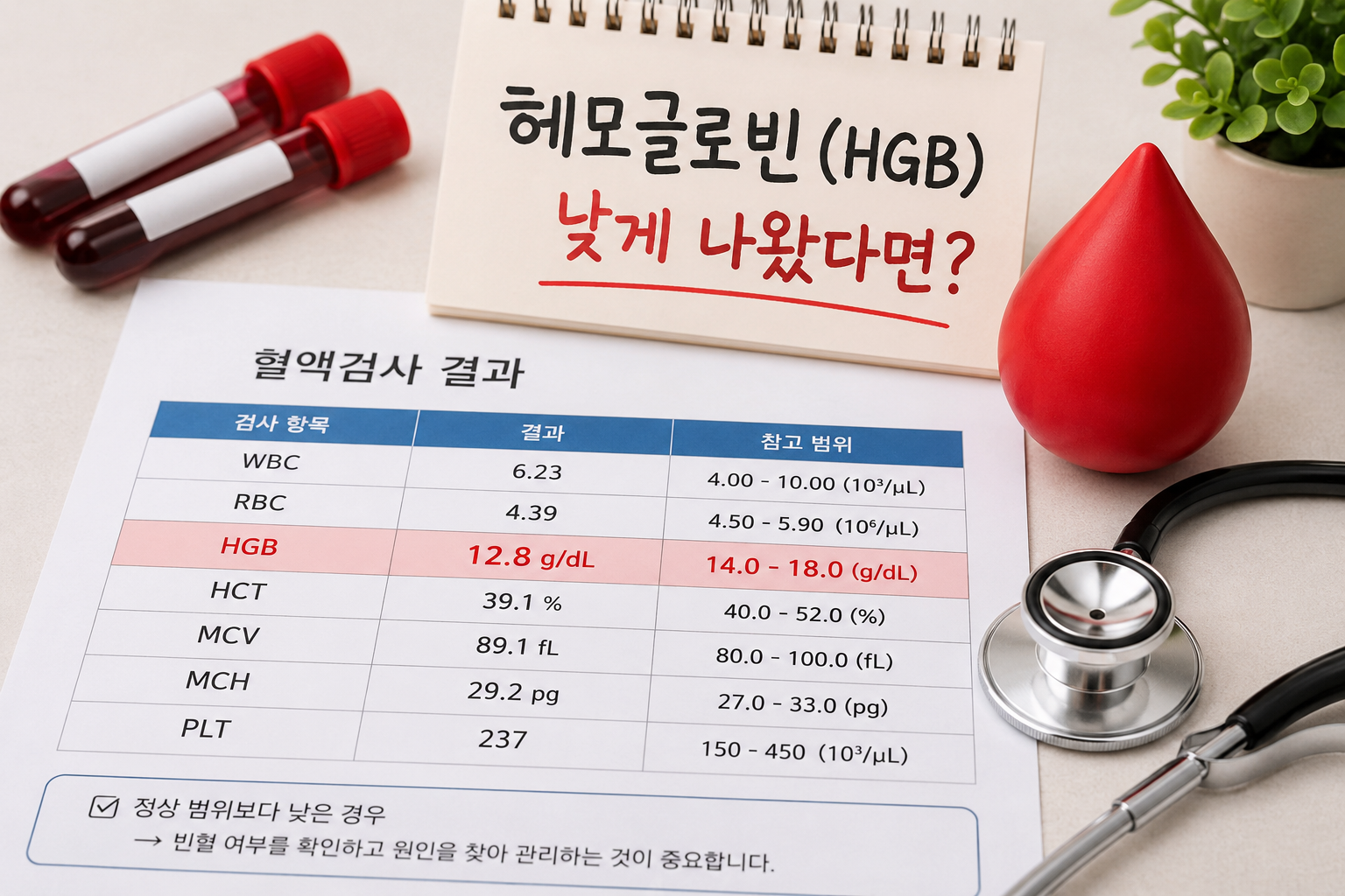 헤모글로빈 수치 이해하기