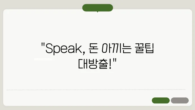 speak 어플 내돈내산 정보 총정리