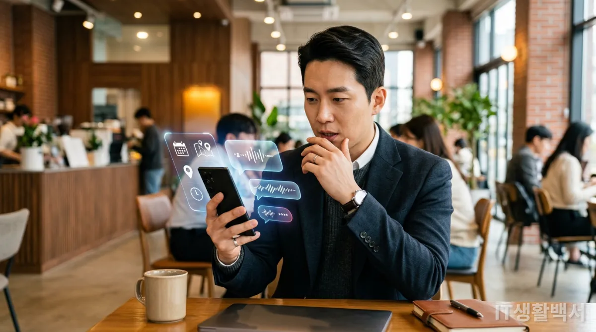 AI 비서 앱으로 스마트폰을 활용하여 생산성을 높이는 한국인