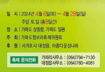 제주도 서귀포시 가파도 청보리 축제