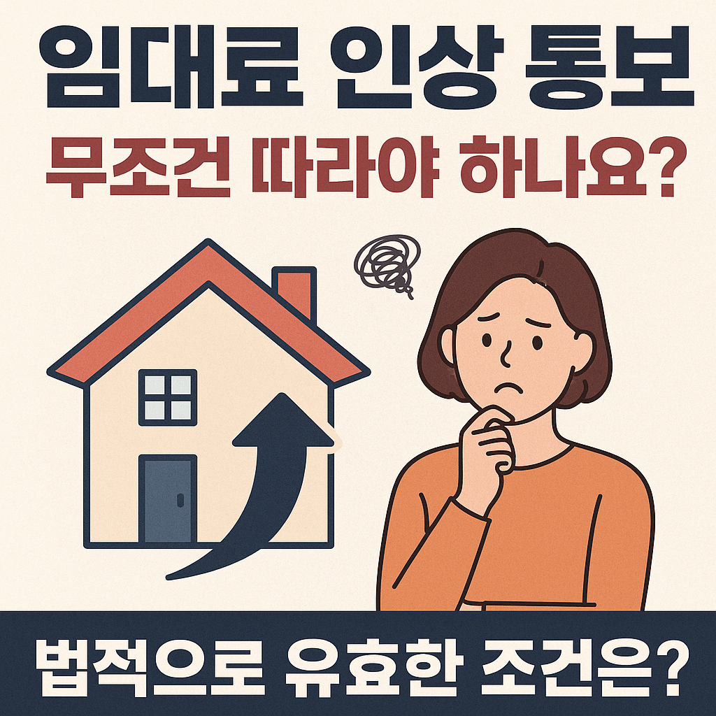 임대료 인상 통보, 무조건 따라야 하나요? 반드시 확인해야 할 5가지 법적기준과 대응법