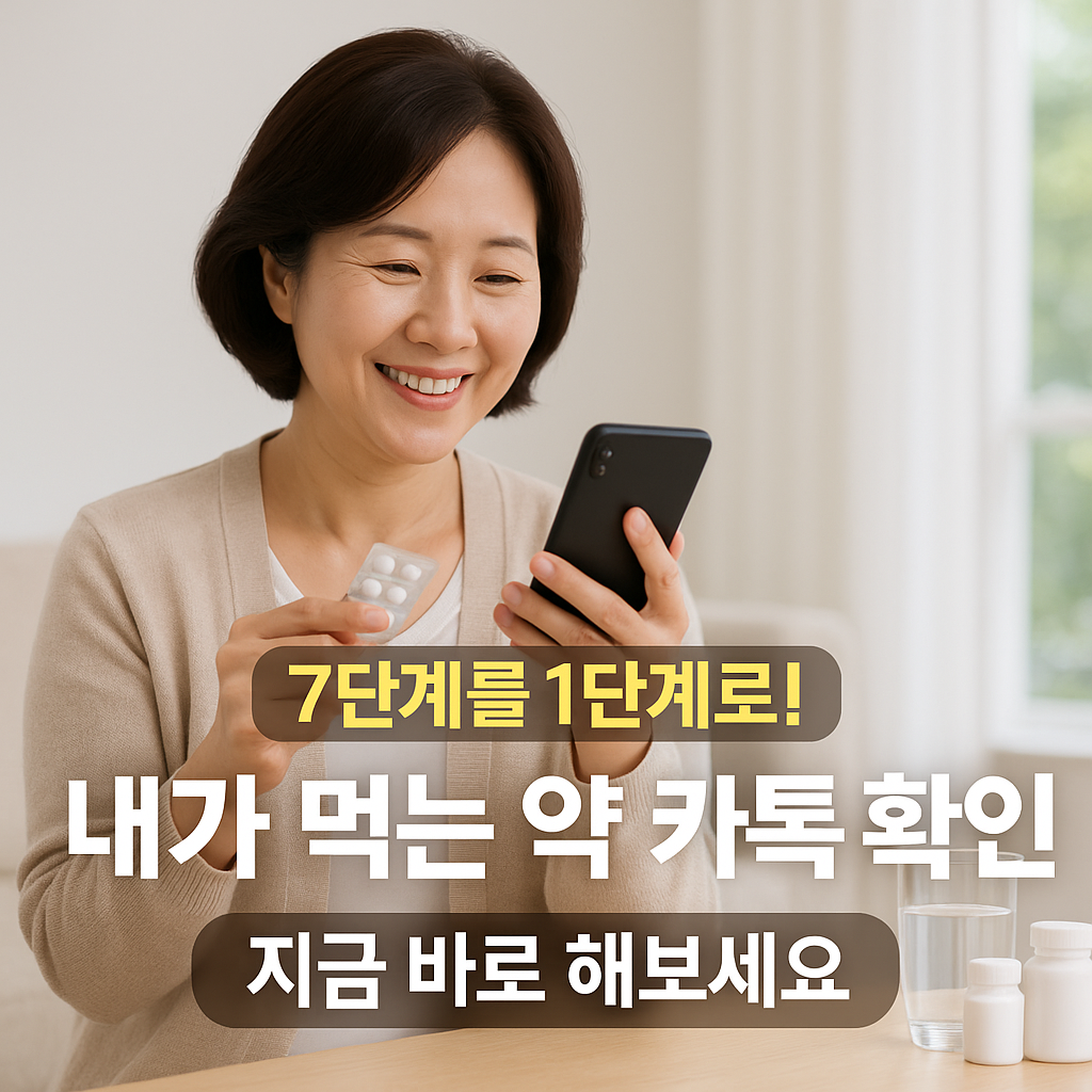 ๋ด๊ฐ ๋จน๋ ์ฝ ํ๋์ ์นด์นด์คํก์ผ๋ก ํ์ธํ์ธ์ (์ถ์ฒ : ๊ฑด๊ฐ๋ณดํ์ฌ์ฌํ๊ฐ์)