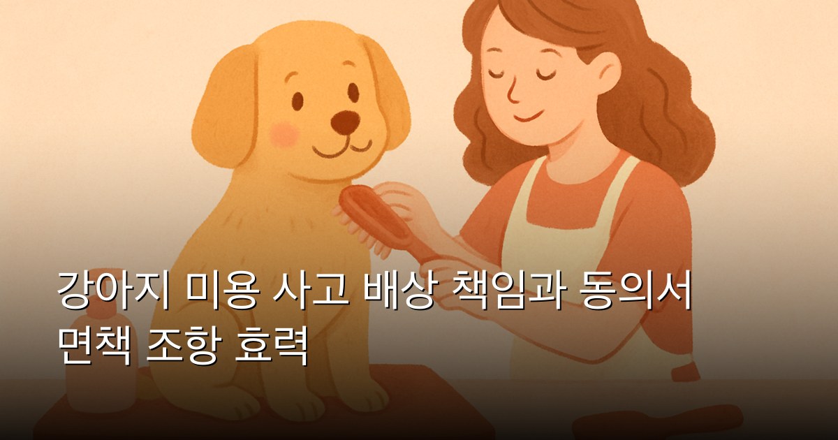 강아지 미용 사고 배상 책임과 동의서 면책 조항 효력