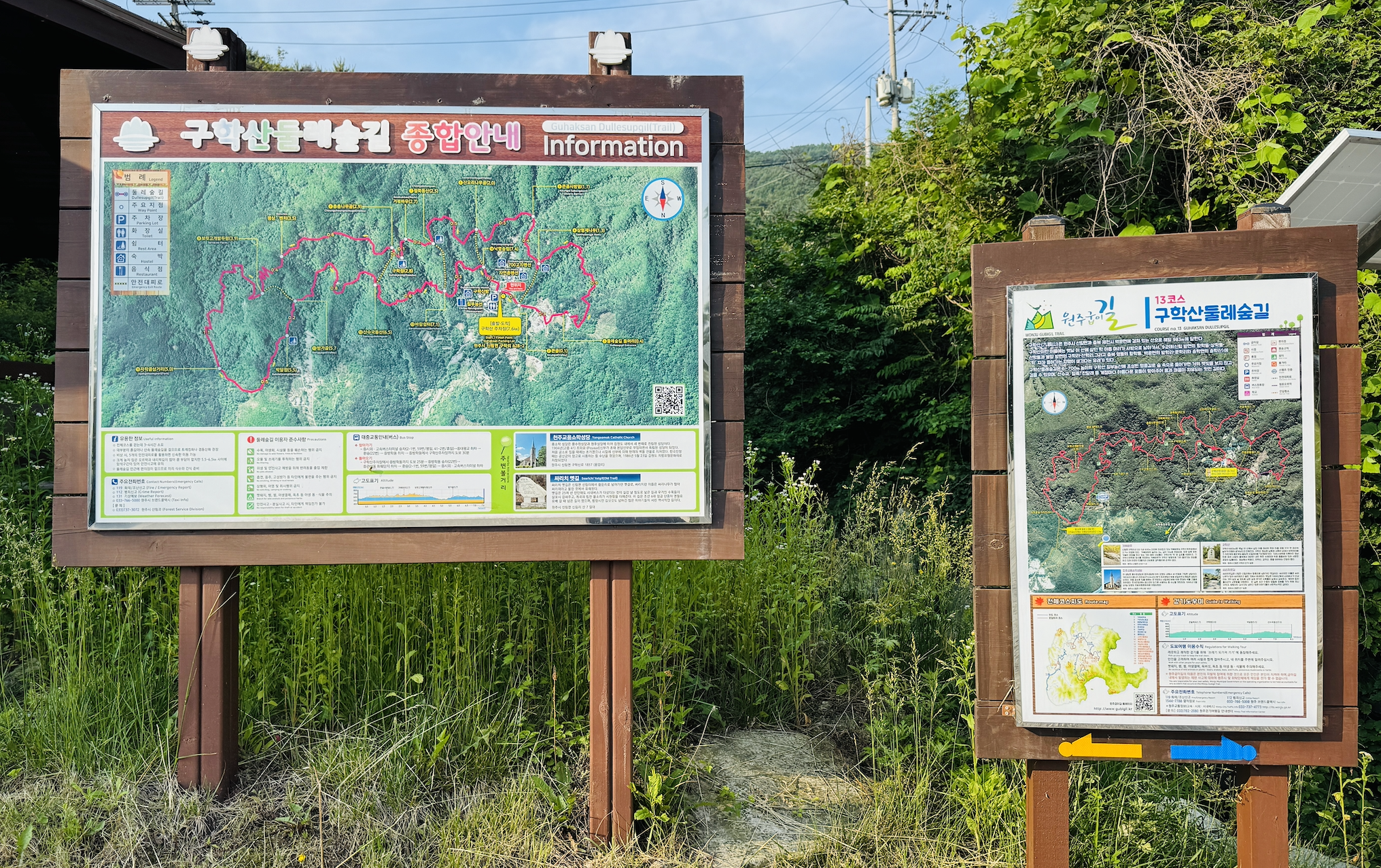 구학산 둘레숲길 안내도
