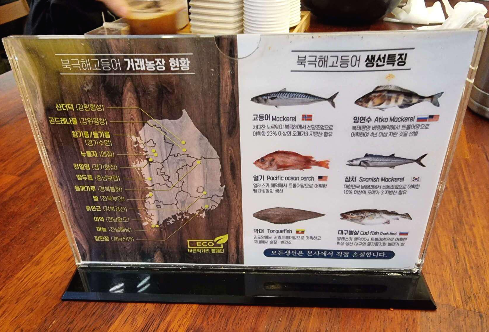 북극해고등어 안내판