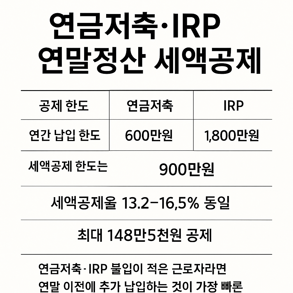 연금저축&middot;IRP 연말정산 세액공제