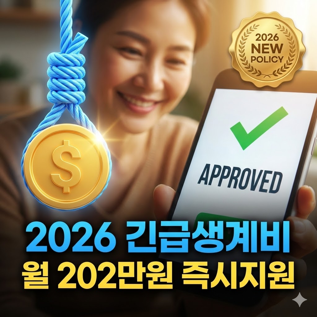 2026년 인상된 긴급복지지원 생계비 안내 이미지