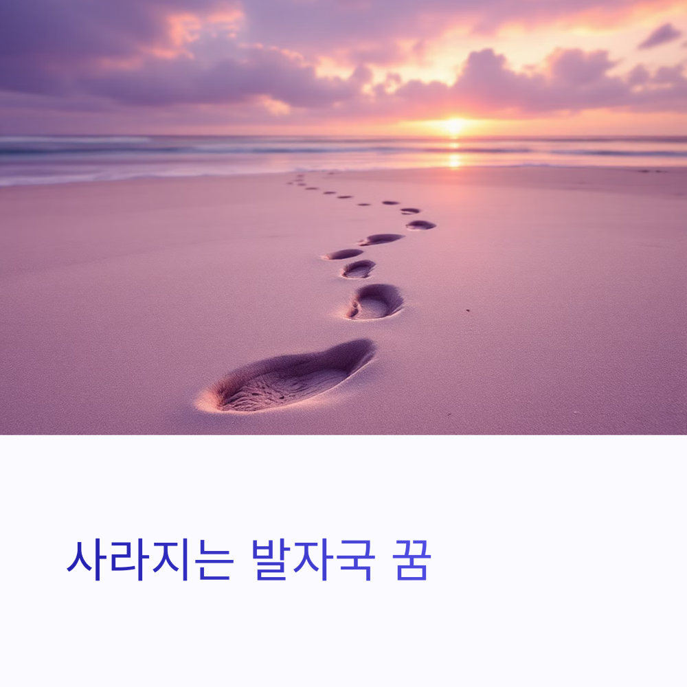 사라지는 발자국을 본 꿈