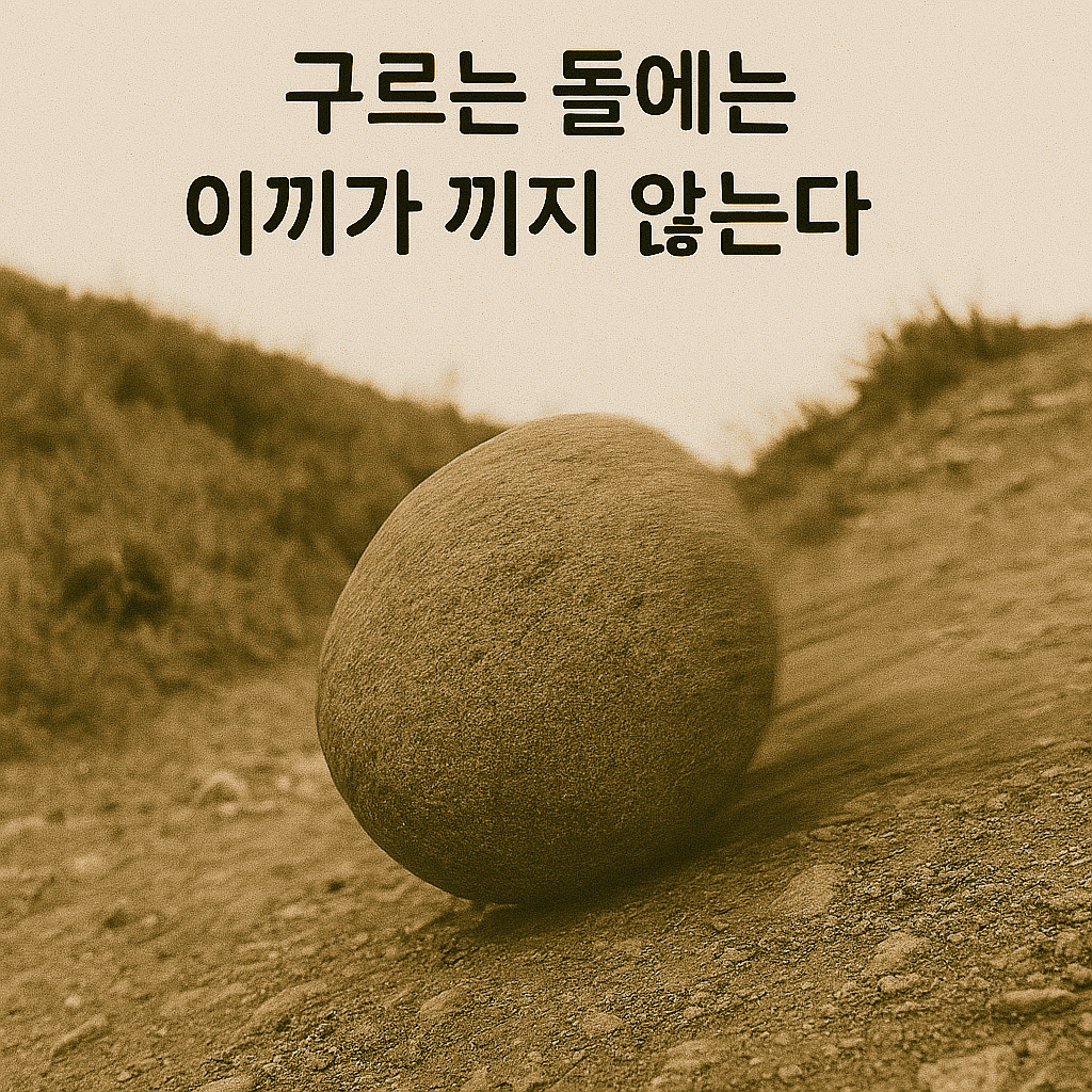 구르는 돌에는 이끼가 끼지 않는다