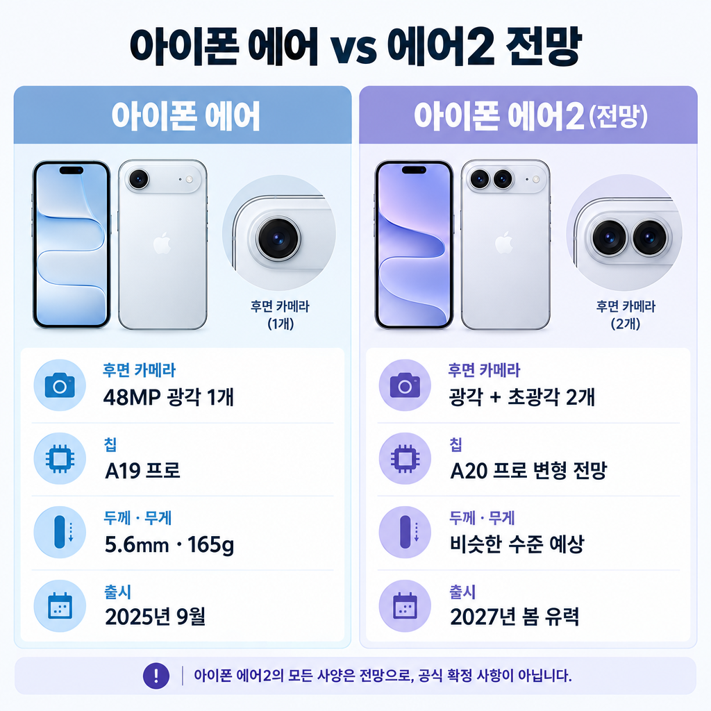 에어2에서 바뀐다고 알려진 부분