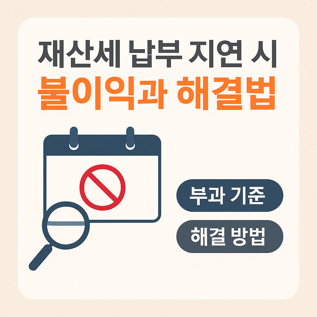 재산세 납부 지연 시 불이익과 해결법