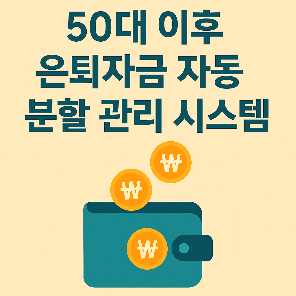 50대 이후 은퇴자금 자동 분할 관리 시스템