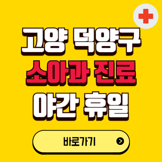 고양시 덕양구 야간 소아과 진료병원 찾기 ❘ 24시 일요일 주말 연휴 응급진료 추천 잘하는 곳