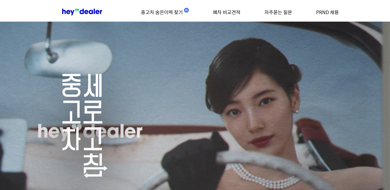헤이딜러 홈페이지
