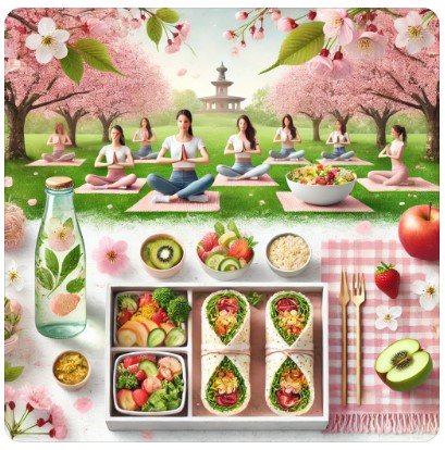 다이어트 식단 도시락으로 벚꽃 즐기기 이미지