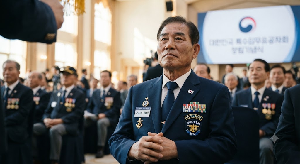 국가를 위해 특수임무를 완수한 특수임무유공자 모습