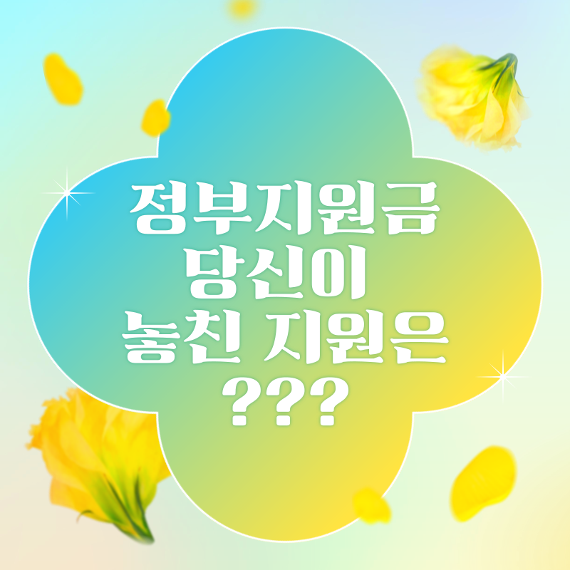 정부 지원금 당신이 놓친 지원금은 이미지