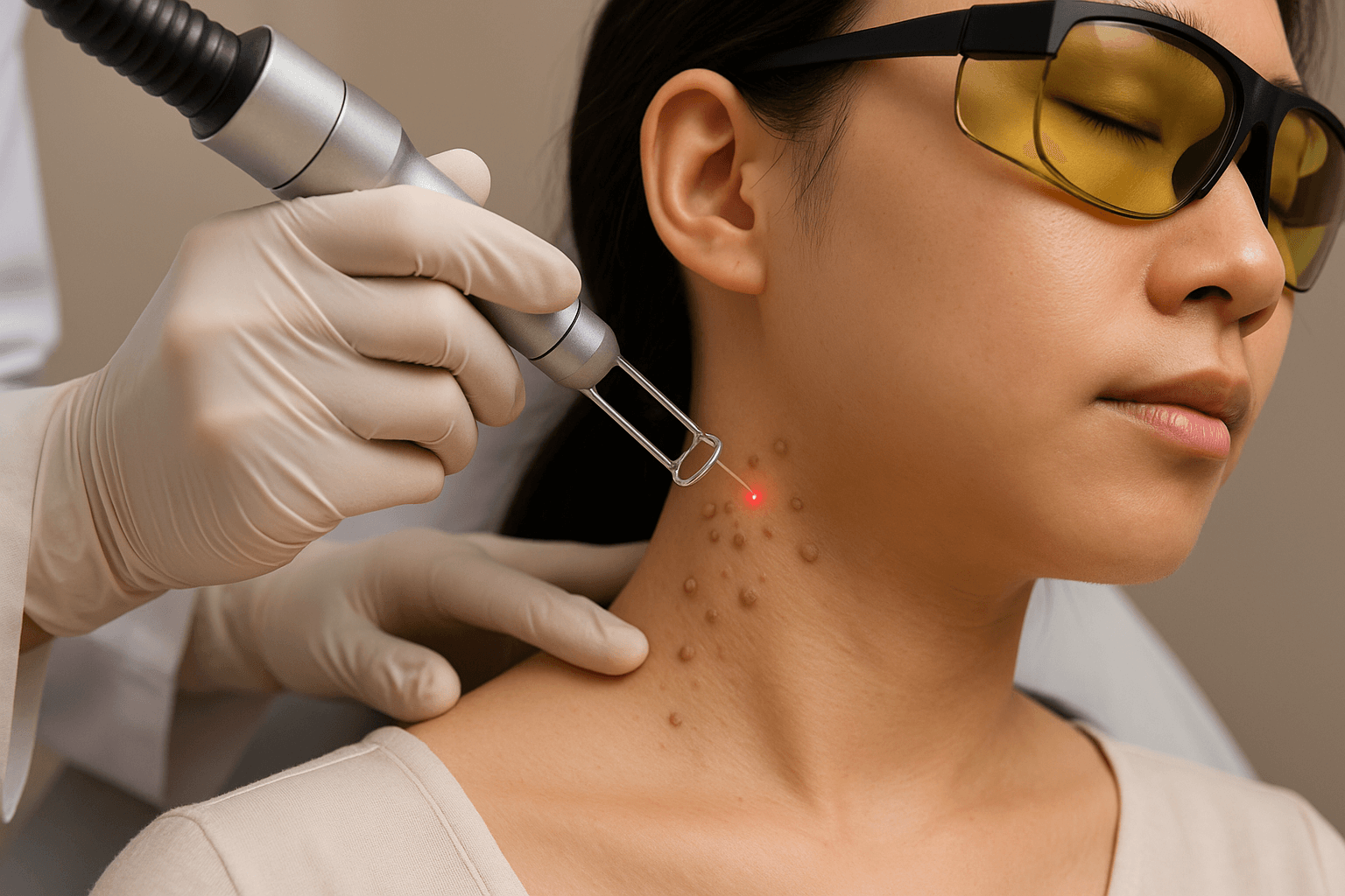 편평사마귀 치료 방법 : 레이저 치료