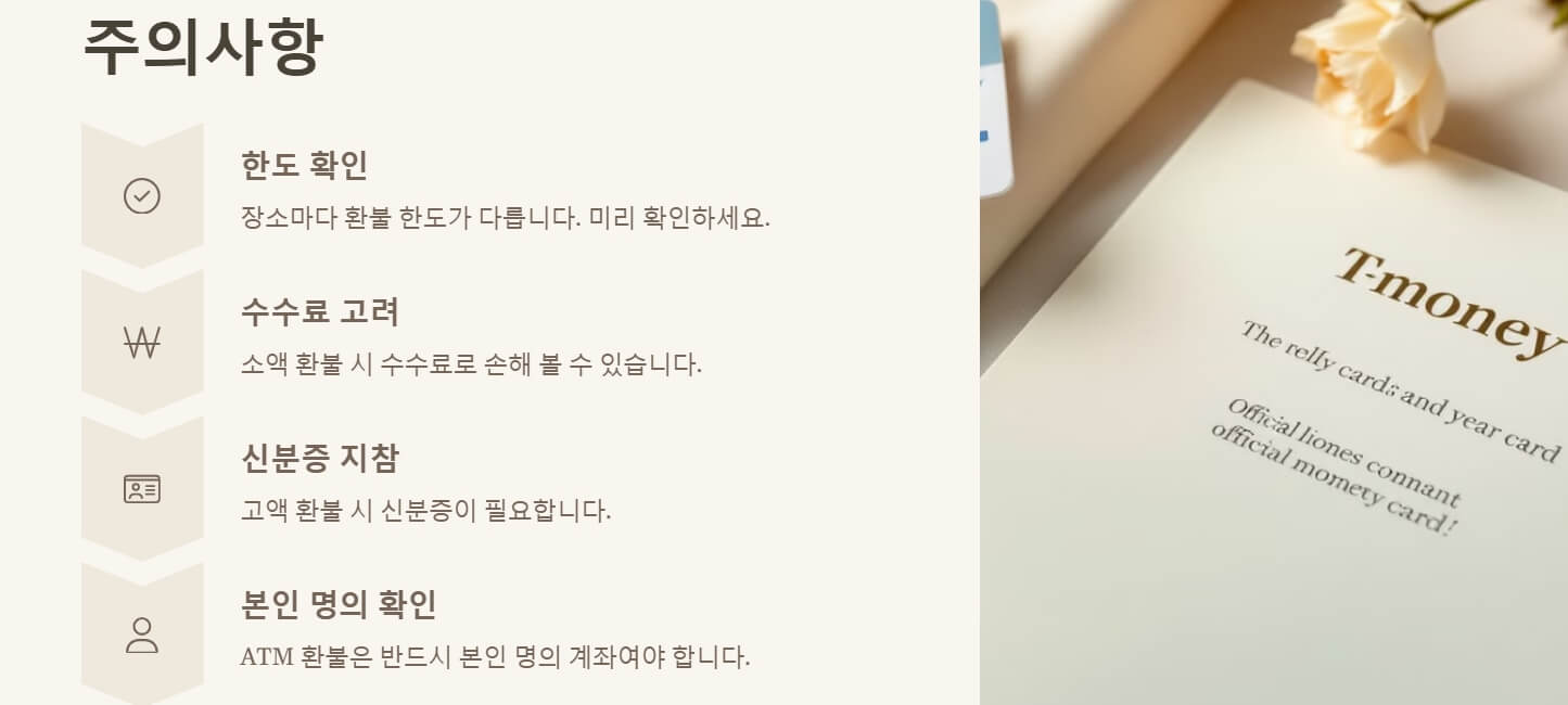 티머니 환불방법