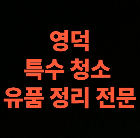 영덕 고독사청소 업체