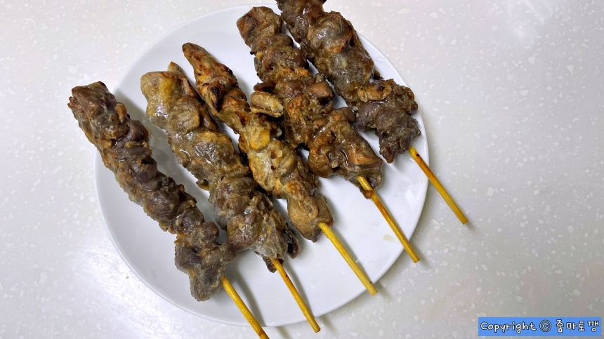 남은-닭꼬치
