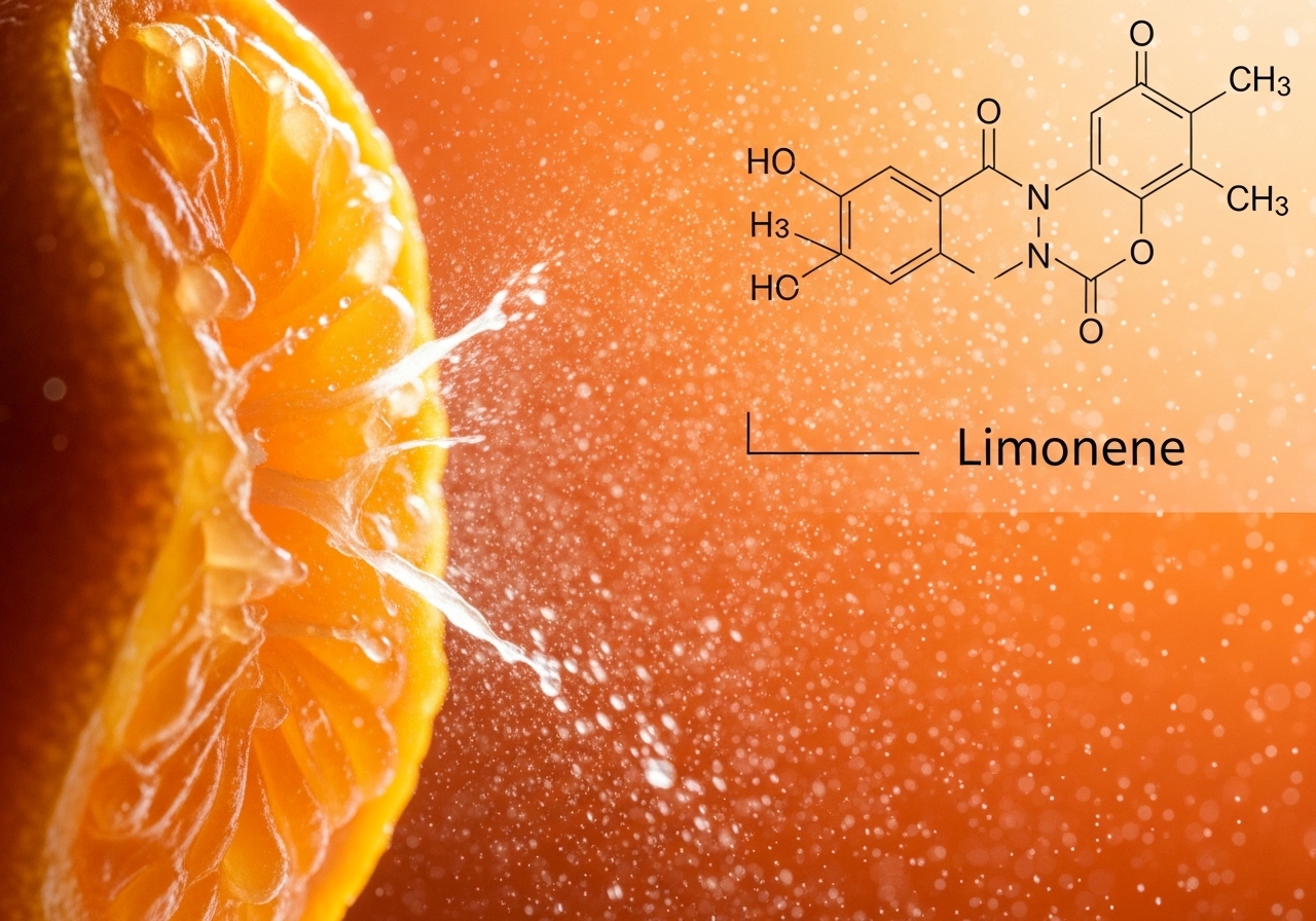 귤 껍질에서 나오는 천연 리모넨 오일과 세정 성분 확대 이미지