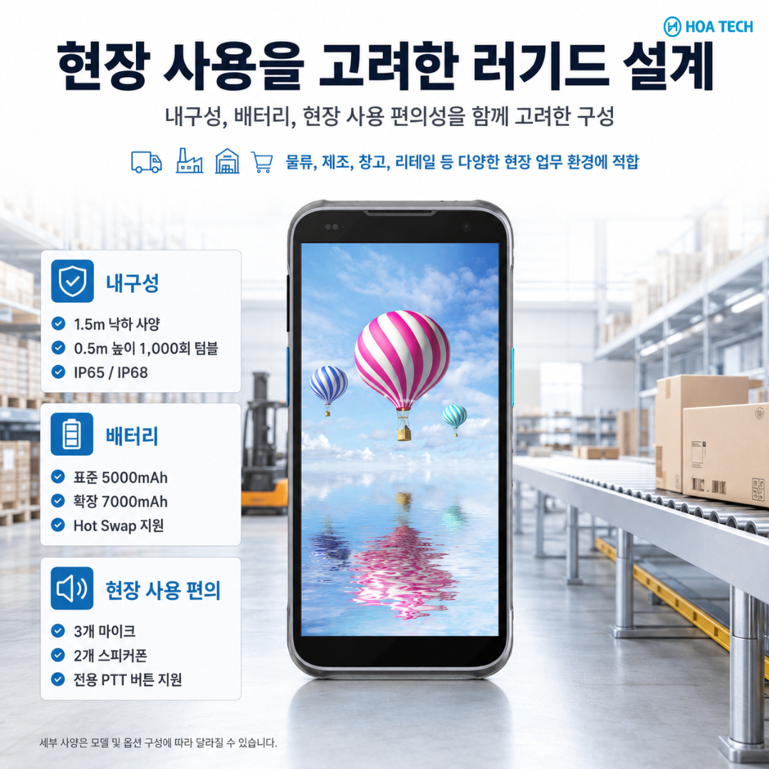 블루버드 S50, Bluebird S50, 산업용 PDA, 러기드 핸드헬드 컴퓨터, 5G PDA, Wi-Fi 6E PDA, 바코드 스캐너 PDA, 물류 PDA, 창고관리 PDA, 안드로이드 PDA
