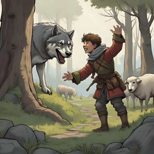 늑대의-출현으로-양들을-잃은-양치기-소년