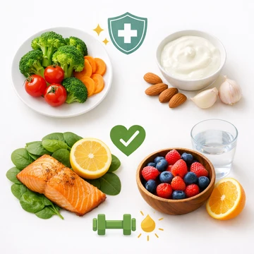 식단으로 면역력 높이는 음식 구성 예시4