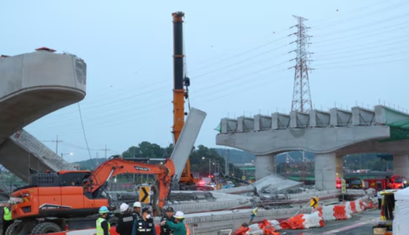 시흥 교각 붕괴 이미지