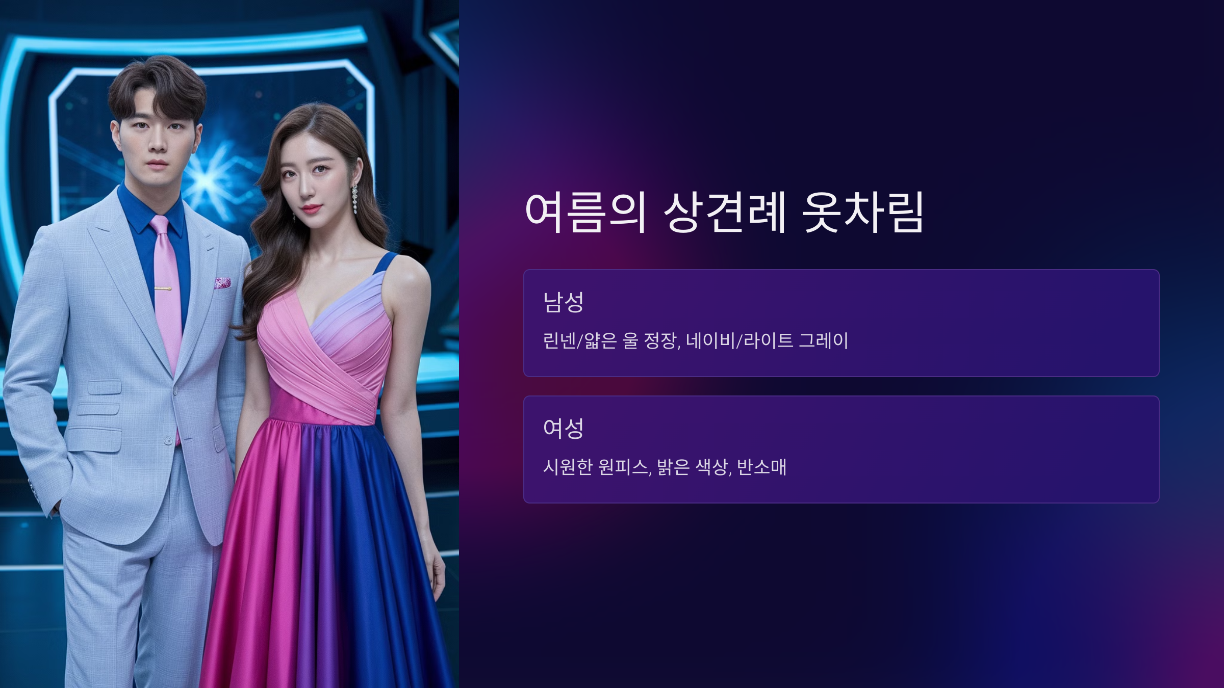 여름의 상견례 옷차림