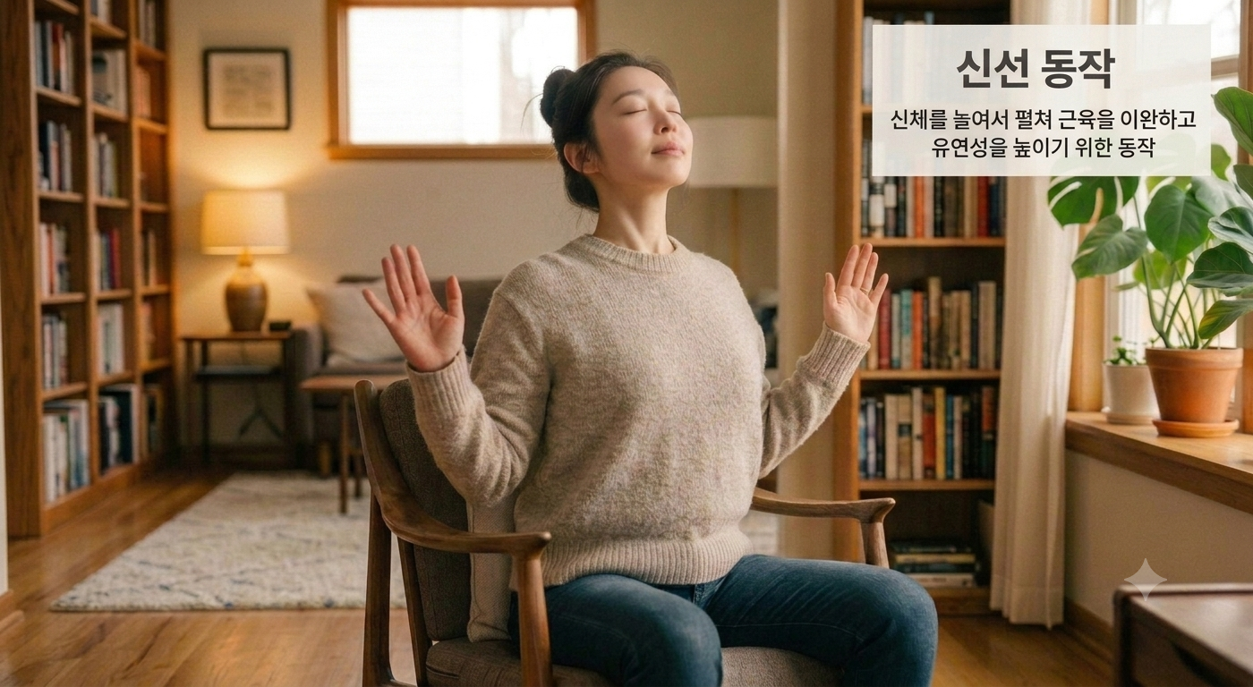 목 디스크 (방사통, 은근한 힘, 척추 위생, 신전 동작)