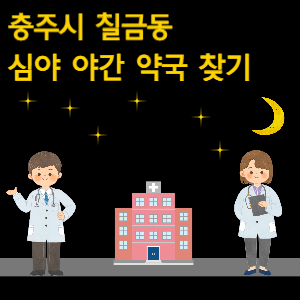 충주시 칠금동 심야 야간 약국 찾기