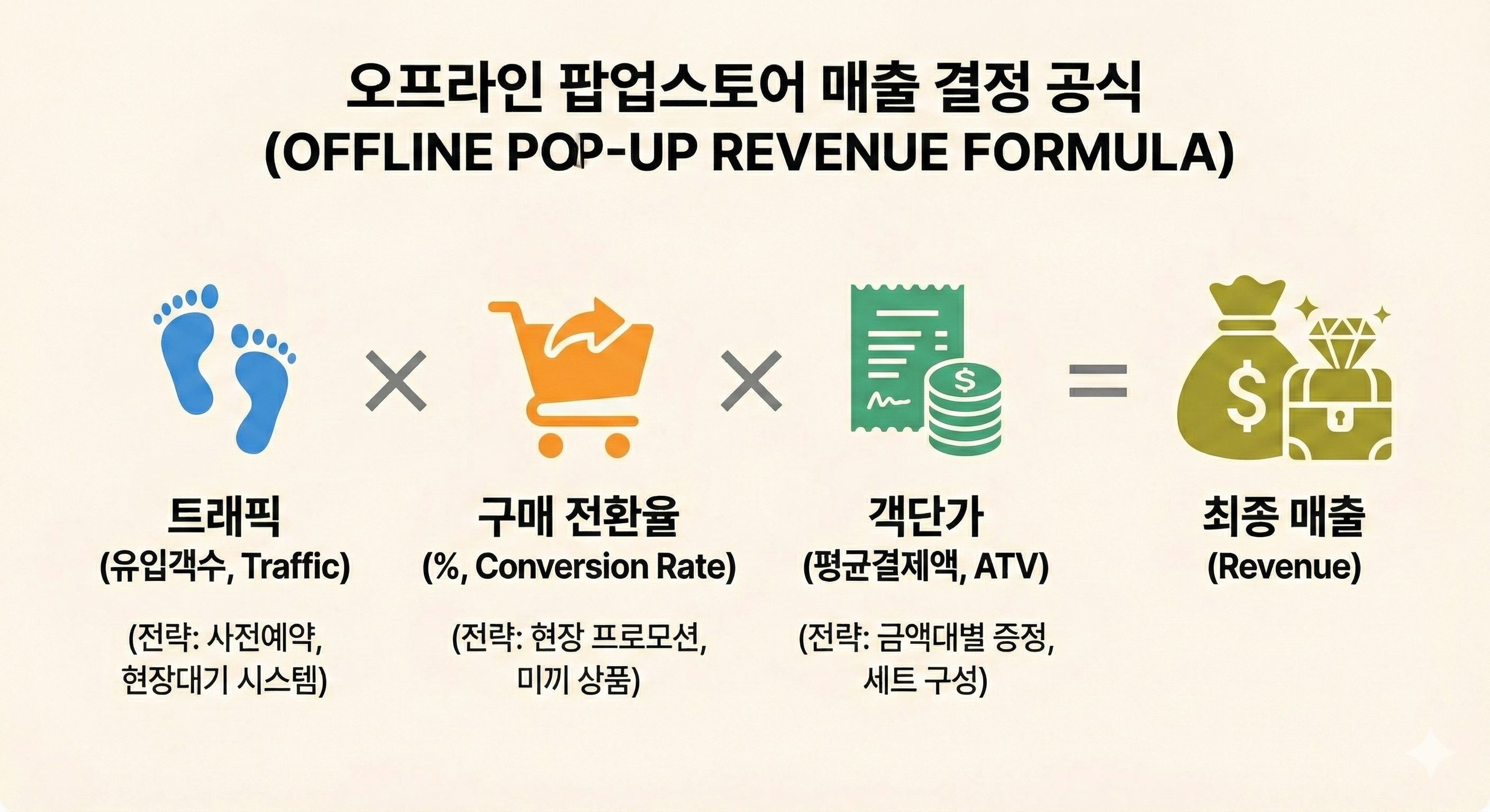 오프라인 팝업스토어 매출 결정 공식
